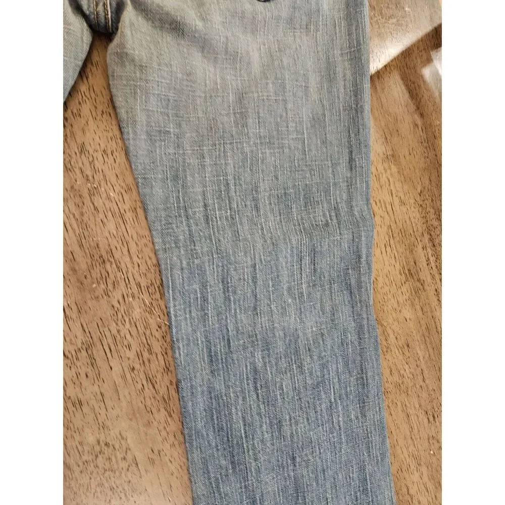Women's vintage Y2K Mid-rise Jeans Straight 90's Light Denim Pants Blue boot cut - Picture 15 of 16